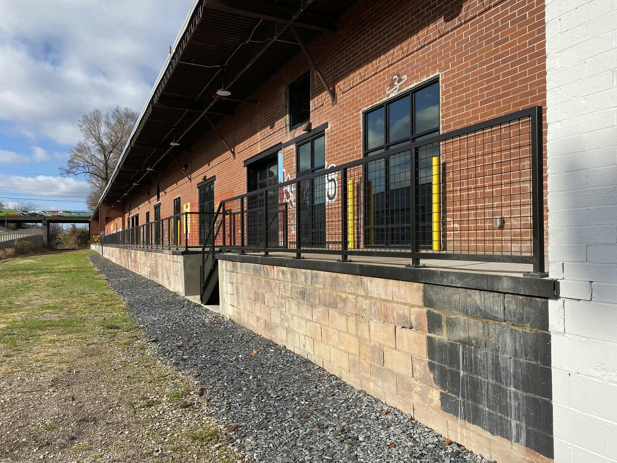 Industrial warehouse building in Atlanta renovated to office space.